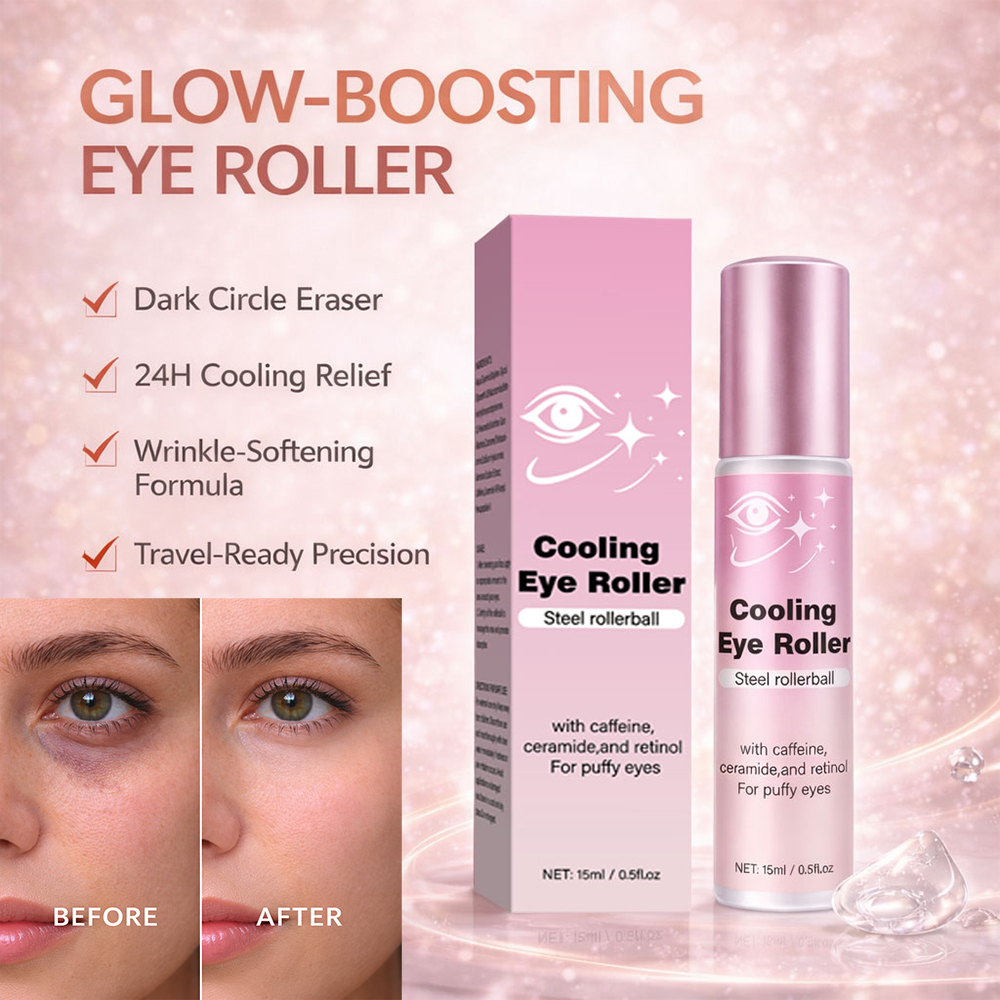 Caffeine Eye Serum - Under Eye Brightener with Cooling Metal