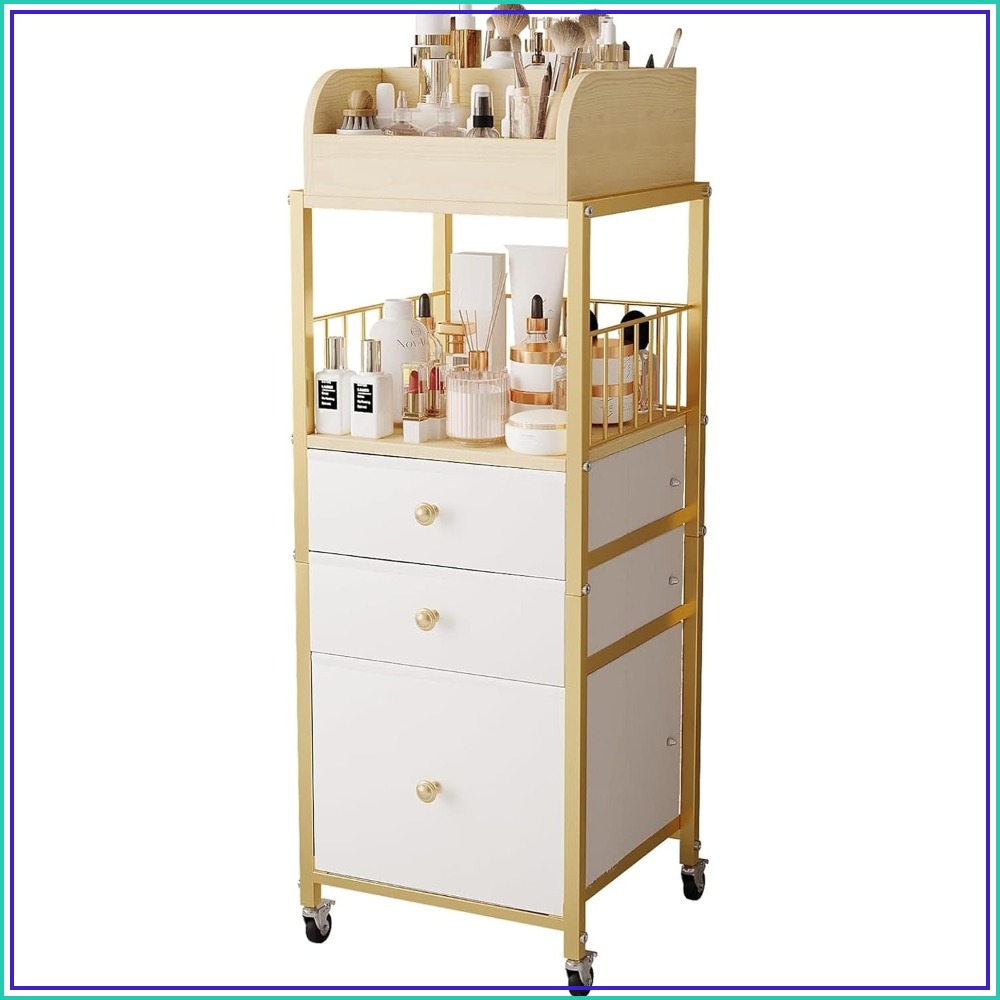 Skincare You - Floor Makeup Organizer Cart with Drawers,
