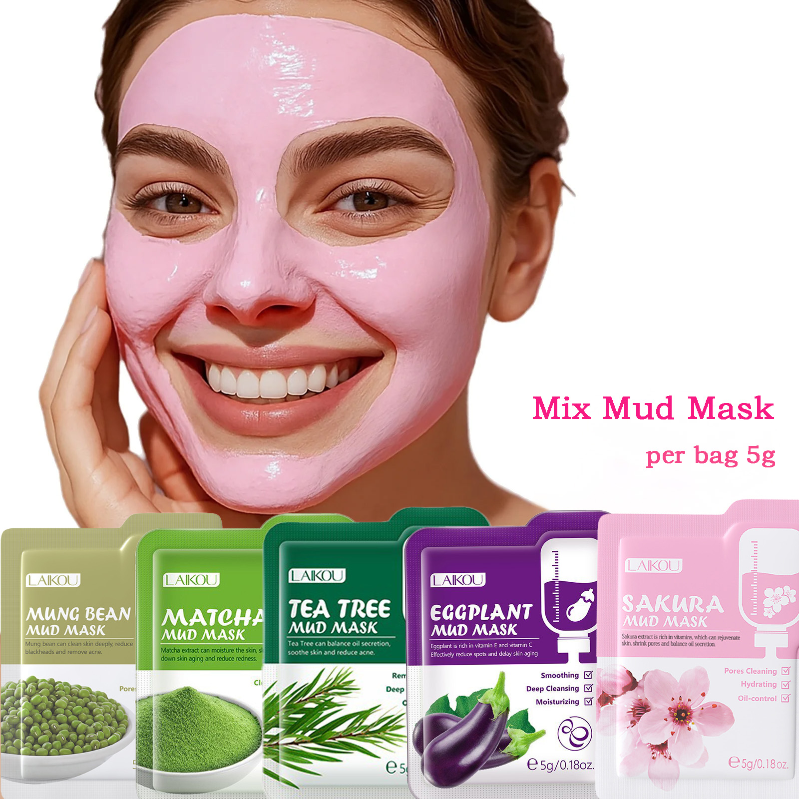 Skincare Oily Skin - Purifying Clay Facial Mask in Pouch,For