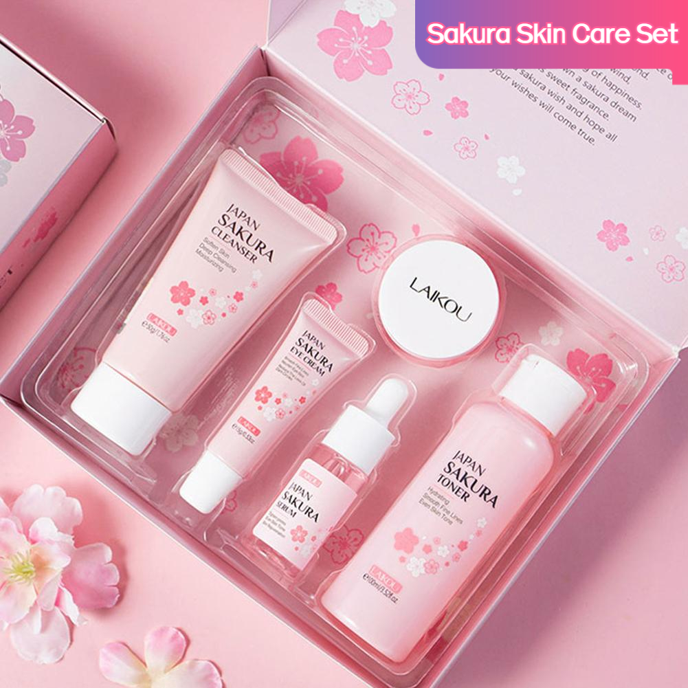 Skincare Oily Skin - 5/3pcs/Set Sakura Skin Care Sets Face