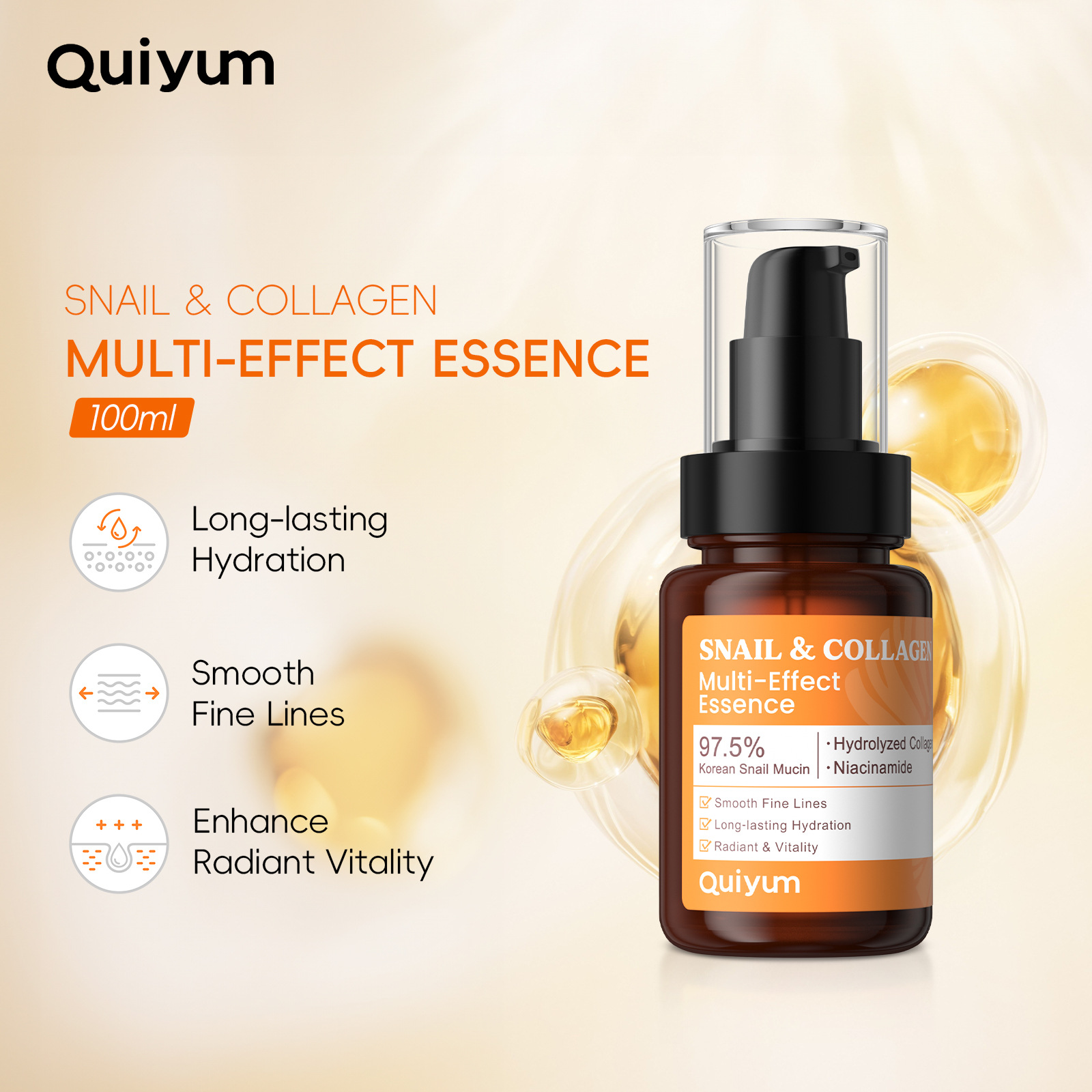 QUIYUM 100ml Snail Mucin Multi - огляд і ціна Snail Mucin Essence