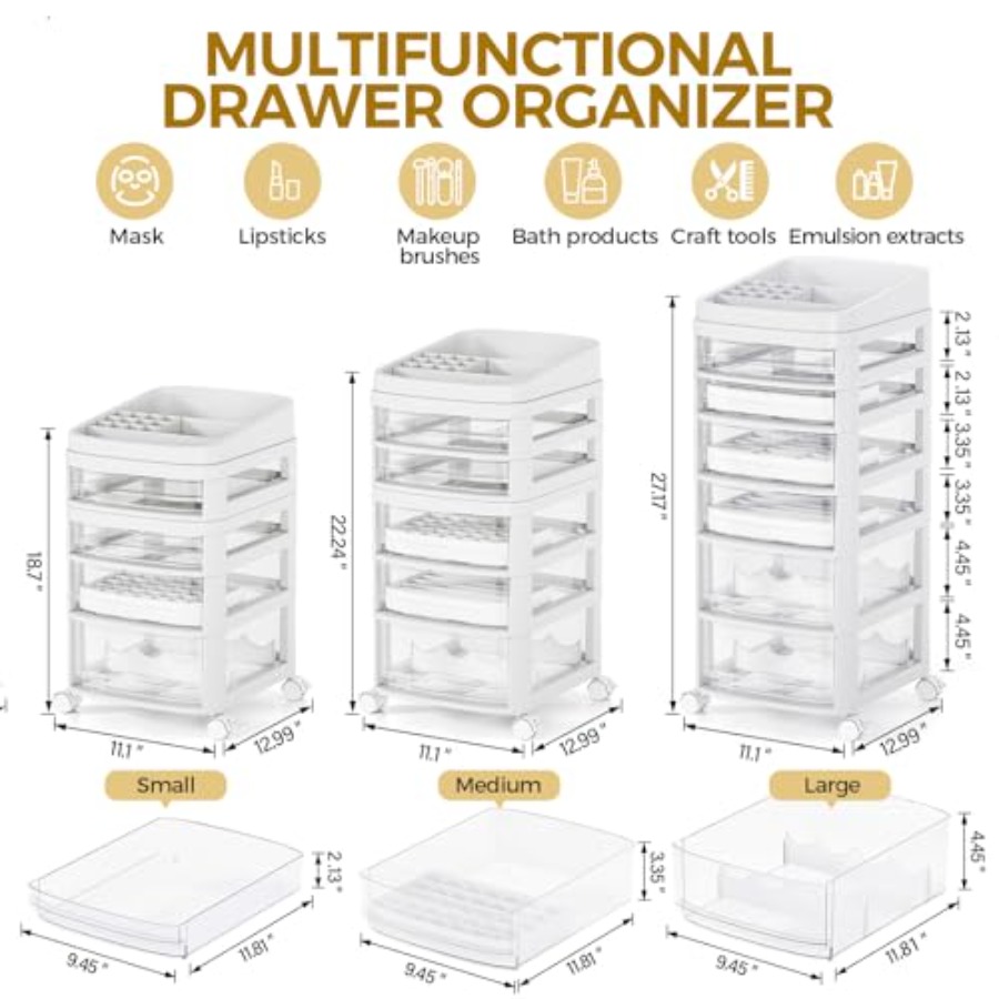 Rolling Cart with 6 Drawers Cl - огляд і ціна Skincare You