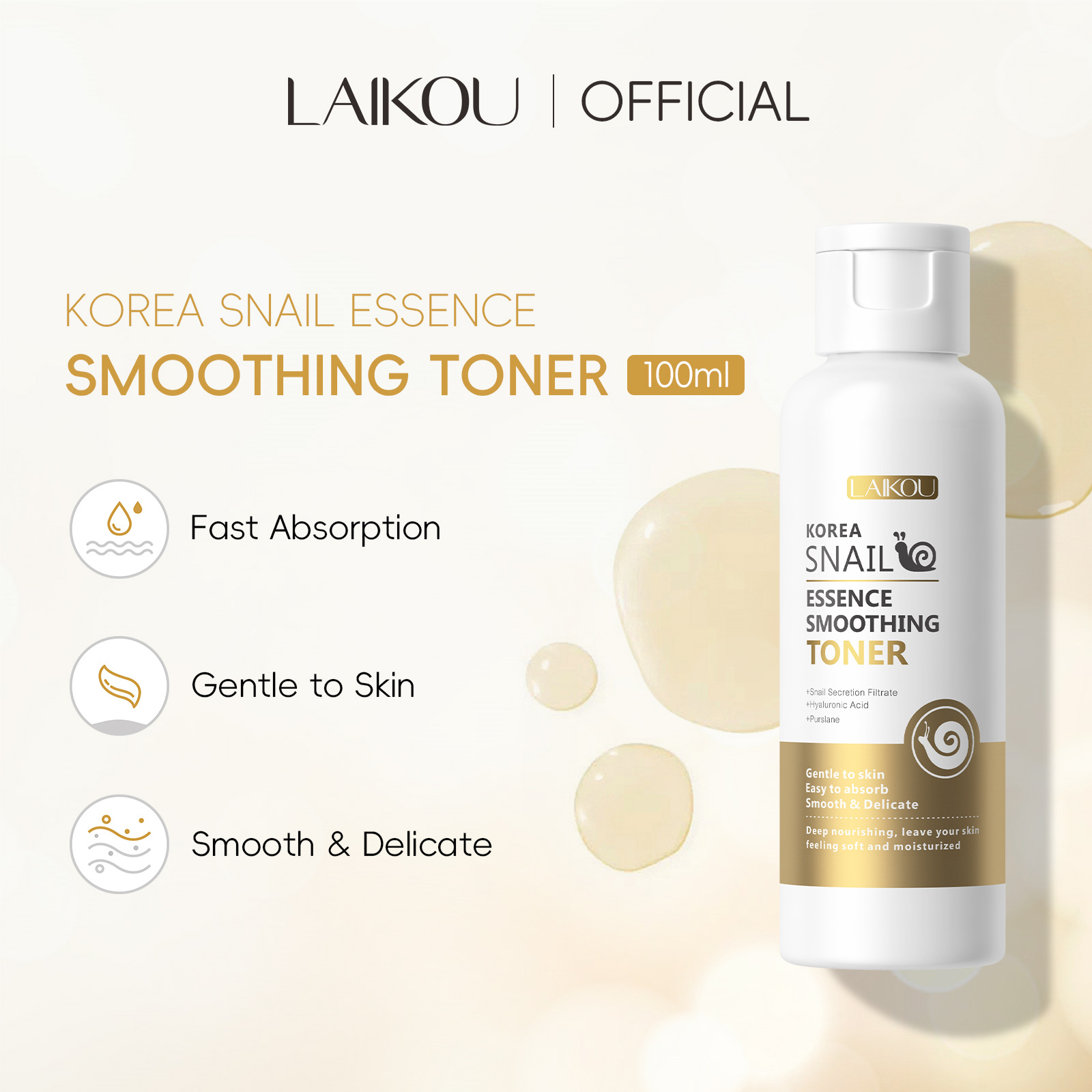 LAIKOU Snail Mucin Face Mist L - огляд і ціна Snail Mucin Essence