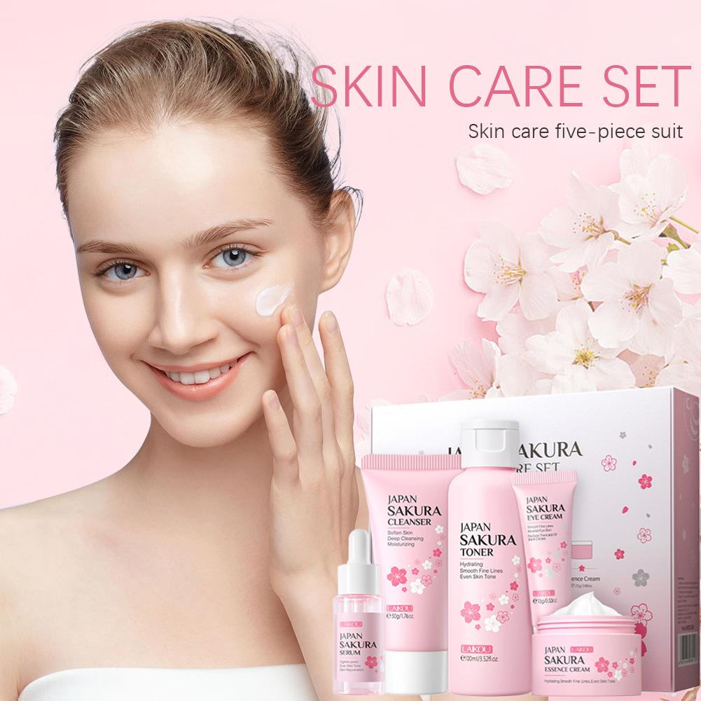 5/3pcs/Set Sakura Skin Care Se - огляд і ціна Skincare Oily Skin