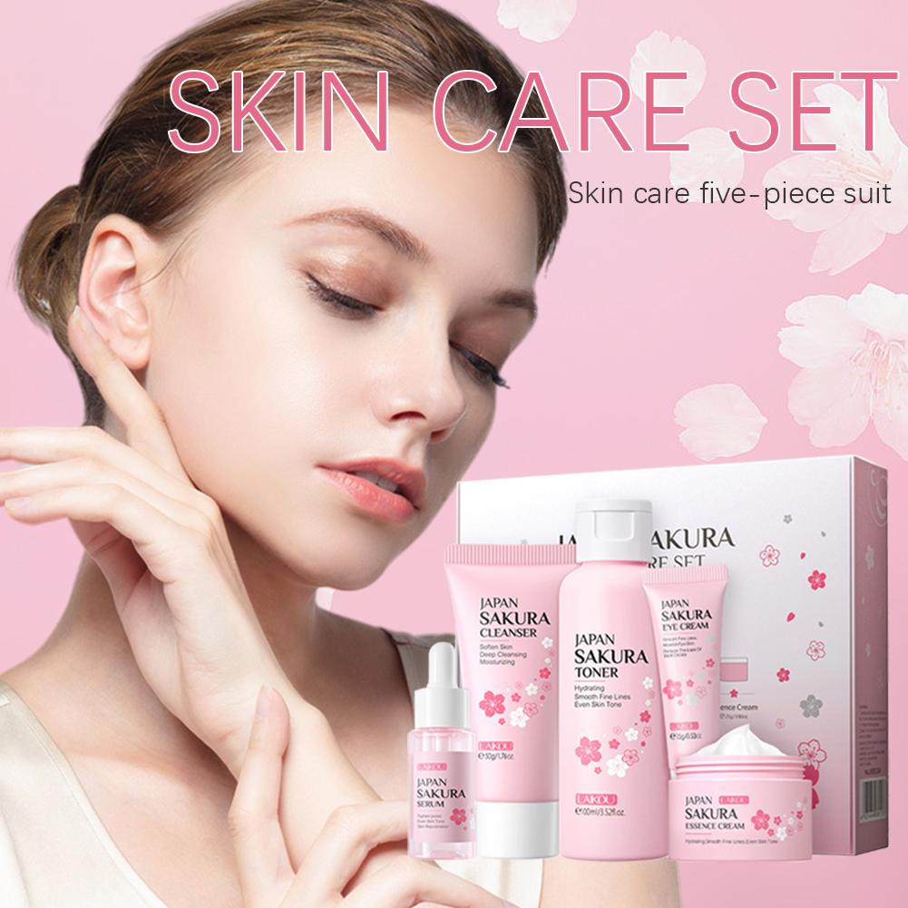 5/3pcs/Set Sakura Skin Care Se - огляд і ціна Skincare Oily Skin